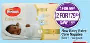 Huggies New baby Extra Care Nappies Size 1 42 Pack-For 1