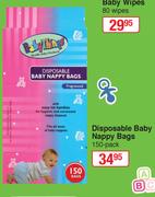 Baby Things Disposable Baby Nappy Bags 150 Pack