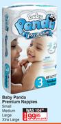 Baby Panda Premium Nappies Small, Medium, Large, X-Large-Per Pack