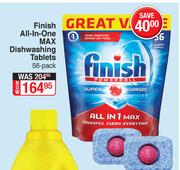 Finish All-In-One Max Dishwashing Tablets-56 Packs