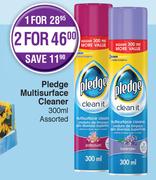 Pledge Multisurface Cleaner Assorted-300ml Each