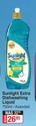 Sunlight Extra Dishwashing Liquid Assorted-750ml