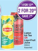 Lipton Ice Tea or Liqui-Fruit Juice Assorted-330ml