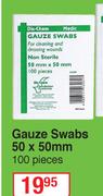 Gauze Swabs 50 x 50mm-100's Pieces