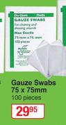 Gauze Swabs 75 x 75mm-100's Pieces