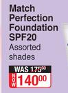 Rimmel Match Perfection Foundation SPF20 Assorted Shades