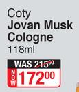 Coty Jovan Musk Cologne-118ml