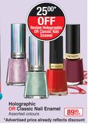Revlon Holographic Or Classic Nail Enamel Assorted Colours-Each
