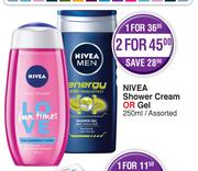 Nivea Shower Cream Or Gel Assorted-2 x 250ml