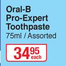 Oral-B Pro Expert Toothpaste Assorted-75ml Each