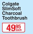 Colgate Slim Soft Charcoal Toothbrush-Each