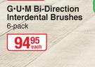 G-U-M Bi-Direction Interdental Brushes 6 Pack-Each