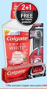 Colgate Optic White Mouthwash Assorted-500ml Each
