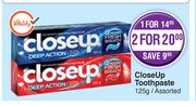 Close Up Toothpaste Assorted-125g