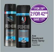 Axe Deodorant Body Spray-2x150ml