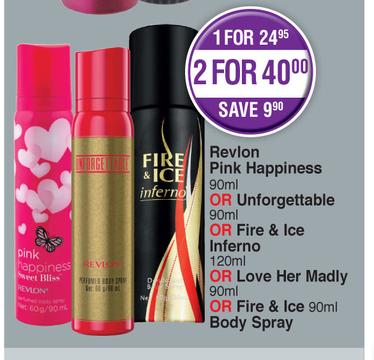 Revlon Pink Happiness 90 ml Body Spray-For 1