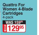 Schick Quattro For Women 4 Blade Cartridges 4 Pack