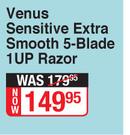 Gillette Venus Sensitive Extra Smooth 5 Blade 1 UP Razor