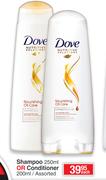 Dove Shampoo 250ml Or Conditioner 200ml Assorted-Each