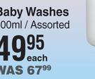 Johnson's Baby Washes 500ml/ Assorted- Each