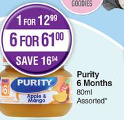 Purity 6 Months Assorted- For 1 x 80ml