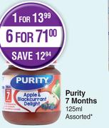 Purity 7 Months Assorted- For 1 x 125ml