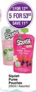 Squish Puree Pouches Assorted-For 5 x 200ml 