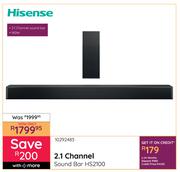 Hisense 2.1 Channel Sound Bar HS2100 10292483
