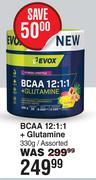 Evox BCAA 12:1:1 + Glutamine Assorted-300g