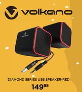 Volkano  Diamond Series USB Speaker-RED