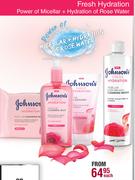 Johnson's Fresh Hydration Power Of Micellar + Hydration Of Rose Water-Each