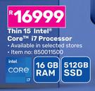 MSI Thin 15 Intel Core i7 Processor 850011500