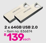 Hikvision 2 x 64GB USB 2.0 836874
