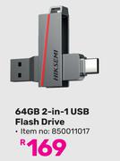 Hikvision 128GB 2-In-1 USB Flash Drive 850010989