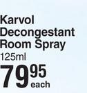 Karvol Decongestant Room Spray-125ml Each