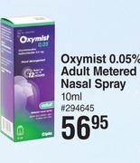 Oxymist 0.05% Adult Metered Nasal Spray 294645-10ml