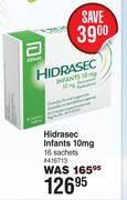 Hidrasec Infants 10mg 416713-16 Sachets