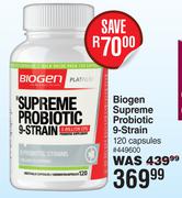 Biogen Supreme Probiotic 9-Strain 120 Capsules