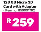 Hikvision 128GB Micro SD Card With Adapter (850001782)