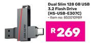 Hikvision Dual Silm 128GB USB 3.2 Flash Drive HS-USB-E307C (850010989)