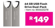 Hikvision 64GB USB Flash Drive Dual Pack (850023278)