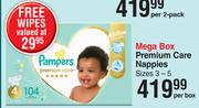 Pampers Premium Care Nappies Mega Box-Per Box  