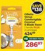 Gillette Venus Comfortglide Coconut 5-Blade Razor (1 Handle Plus 2 Cartridges)