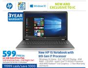 New HP 15 Notebook With 8th Gen i7 Processor