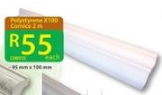 Polystyrene 2m X 100 Cornice 95x100mm-Each