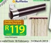 Designer Curtain Double Track-2m Each