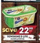 Sunshine D Lite Margarine-1Kg