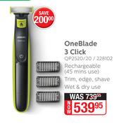 Philips One Blade 3 Click QP2520/20/228102