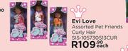 Evi Love Assorted Pet Friends Curly Hair SIS-10573053CUR-Each