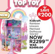 Kidkraft Rainbow Unicorn Mermaid Dollhouse Toy 317